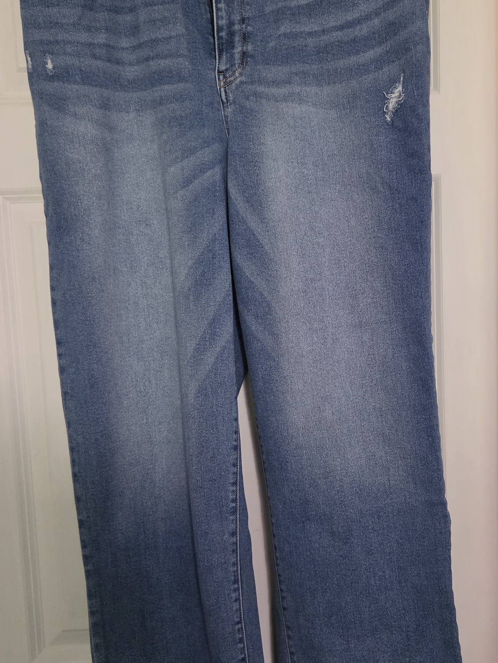Herizon Women's Mid Wash Blue Lightly Distressed Jeans